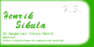 henrik sikula business card